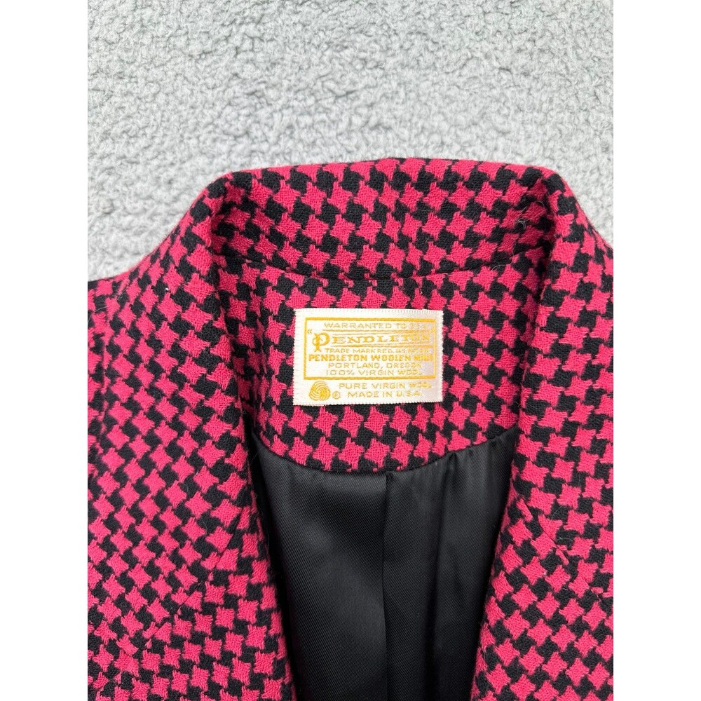Pendleton Houndstooth pure Wool blazer size 8 ama… - image 4